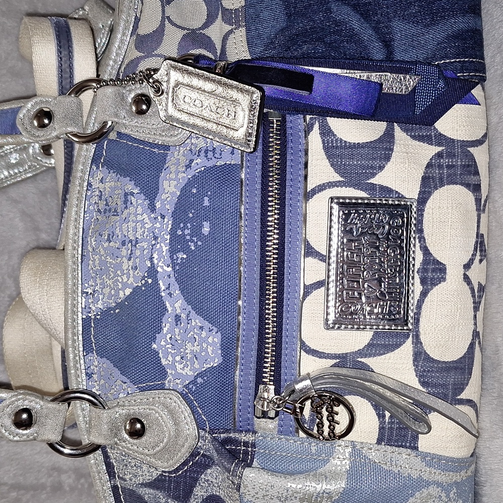 Coach Poppy Denim Patchwork Rocker - Picture 3 of 15